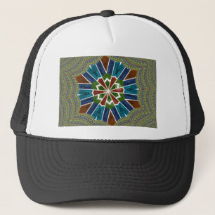 Sari geïnspireerd ontwerp met ingewikkelde details trucker pet
