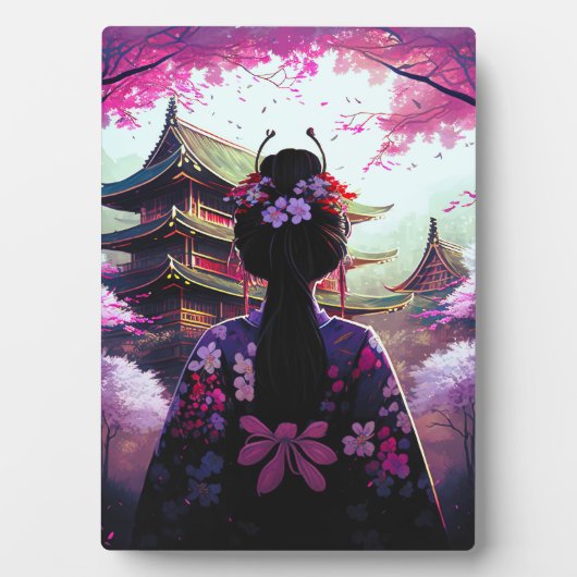 Sari Kirschblüten - Fotoplatte mit Ständer Fotoplaat (voorkant)