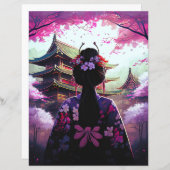 Sari Kirschblüten - Papierblatt (Voorkant / Achterkant)