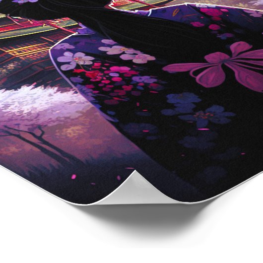 Sari Kirschblüten Poster (Hoek)