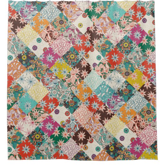 sarilmak patchwork douchegordijn (Voorkant)