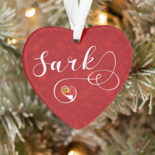 Sark Flag Heart, Kanaaleilanden Ornament
