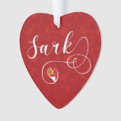 Sark Flag Heart, Kanaaleilanden Ornament (voorkant)