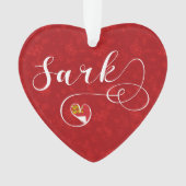 Sark Flag Heart, Kanaaleilanden Ornament (voorkant)