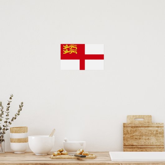 Sark Flag Poster (Keuken)