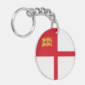 Sark Flag Sleutelhanger (Voorkant Links)