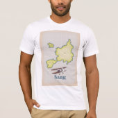 Sark-stijlkaart T-shirt (Voorkant)