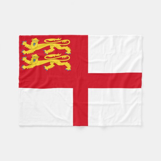 Sark-vlag Fleece Deken (Voorkant (Horizontaal))