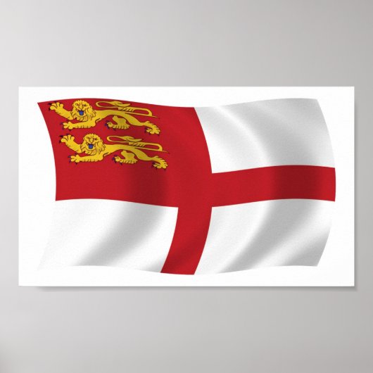 Sark Vlag Poster Print (Voorkant)