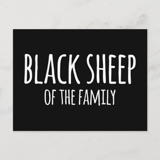Sarkasmus Gothic Black Sheep of the Family Briefkaart (Voorkant)