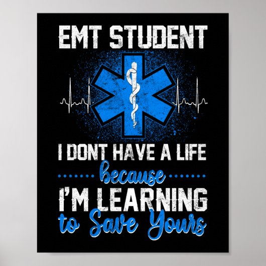 SARKISCHE EMS Emergency EMT-student die ik niet he Poster (Voorkant)