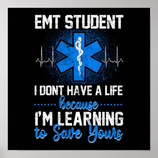 SARKISCHE EMS Emergency EMT-student die ik niet he Poster (Voorkant)