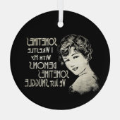 SARKTISCH Wemens Meme Soms wrijf ik Glas Ornament (Achterkant)