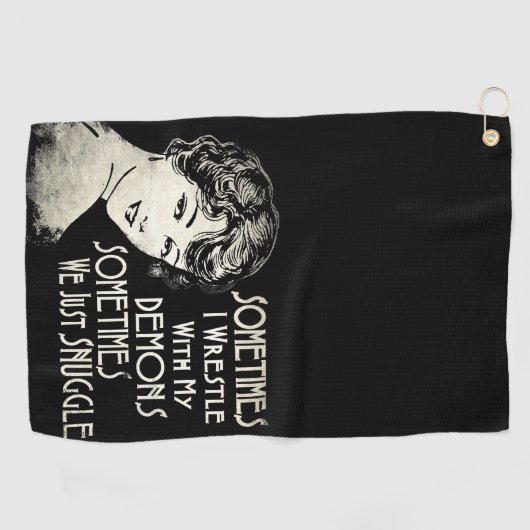 SARKTISCH Wemens Meme Soms wrijf ik Golfhanddoek (Horizontaal)