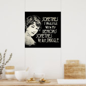 SARKTISCH Wemens Meme Soms wrijf ik Poster (Keuken)