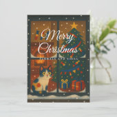 Sarmale and Chill Christmas Card Feestdagenkaart (Staand voorkant)