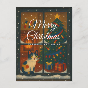 Sarmale en Chill Kerstkaart Feestdagenkaart