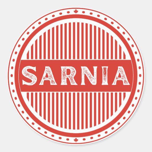 Sarnia City Pride Embleem – Canadese identiteit Ronde Sticker (Voorkant)