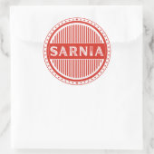 Sarnia City Pride Embleem – Canadese identiteit Ronde Sticker (Tas)