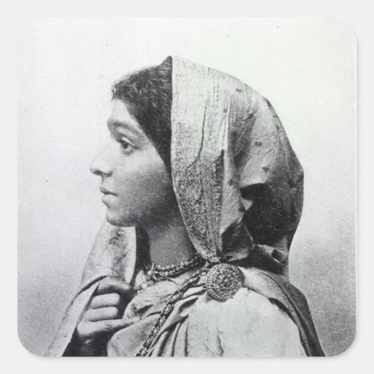 Sarojini Naidu Vierkante Sticker (Voorkant)