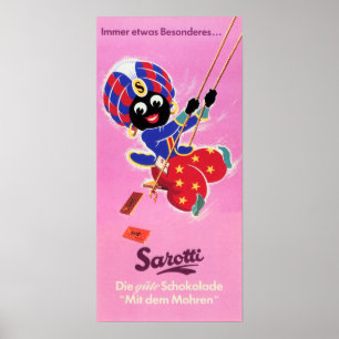SAROTTI CHOCOLATES & SNOEPJES Retro German Advert Poster