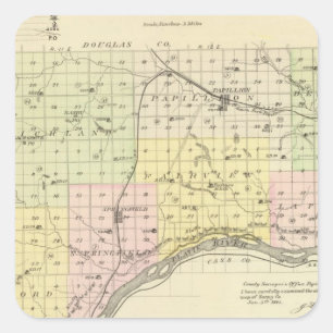 Sarpy County, Nebraska Vierkante Sticker