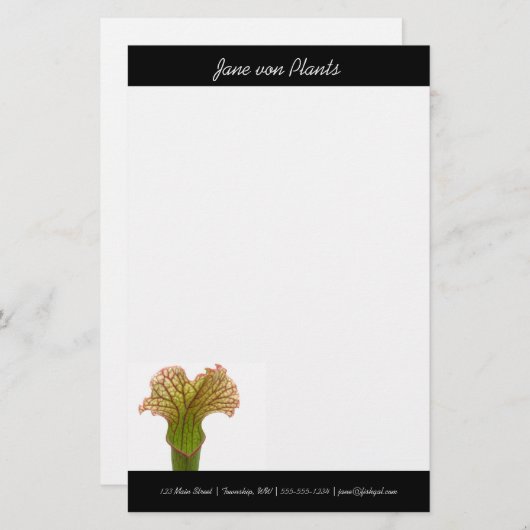 Sarracenia pitcher-Plant Briefpapier (Voorkant / Achterkant)