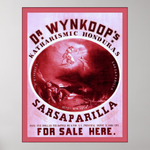 Sarsaparilla van Dr. Wynkoop ~ Adverteren Poster