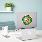Sarsfield Ierse Schild/Celtisch Kruis Persoonlijk Sticker (Laptop op bureau)