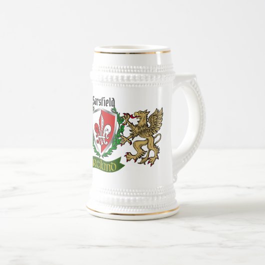 Sarsfield Irish Shield Beer Stein Bierpul (Voorkant rechts)