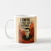 Sartre De hel is anderen. Klassieke mok, 33 cl Koffiemok (Links)