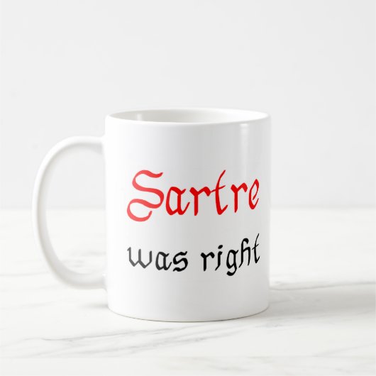 sartre had gelijk koffiemok (Links)