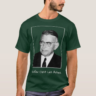 Sartre Hell is andere mensen in het frans T-shirt