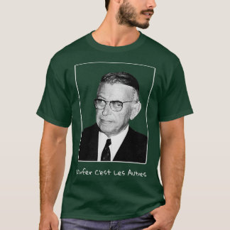 Sartre Hell is andere mensen in het frans T-shirt