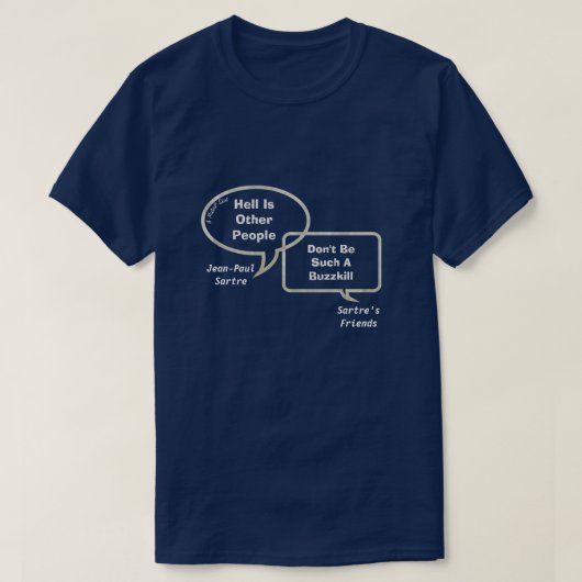 Sartre & His Buds on Philosophy 2- Een MisterP-Shi T-shirt (Design voorkant)