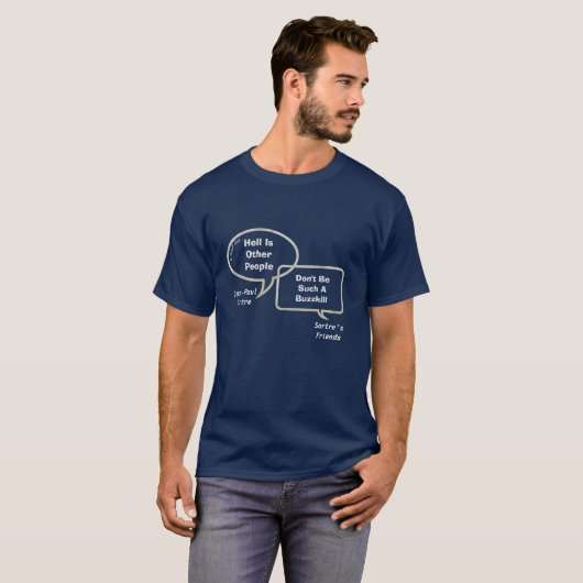 Sartre & His Buds on Philosophy 2- Een MisterP-Shi T-shirt (Voorkant volledig)