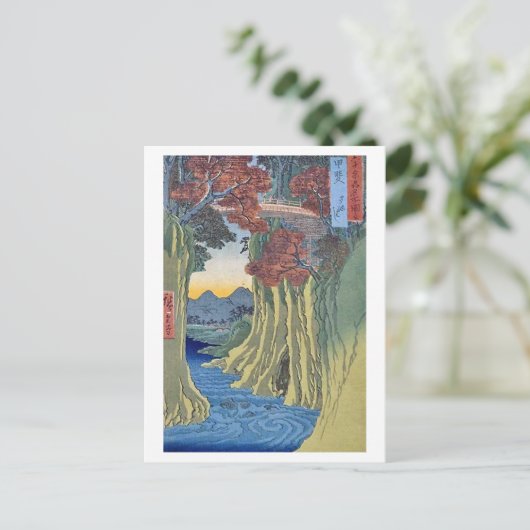 Saruhashi Monkey Bridge Kai Briefkaart (Staand voorkant)