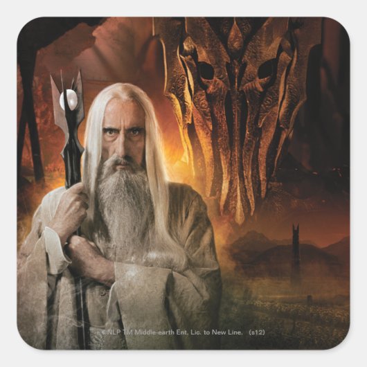 SARUMAN™ en Foes Vierkante Sticker (Voorkant)