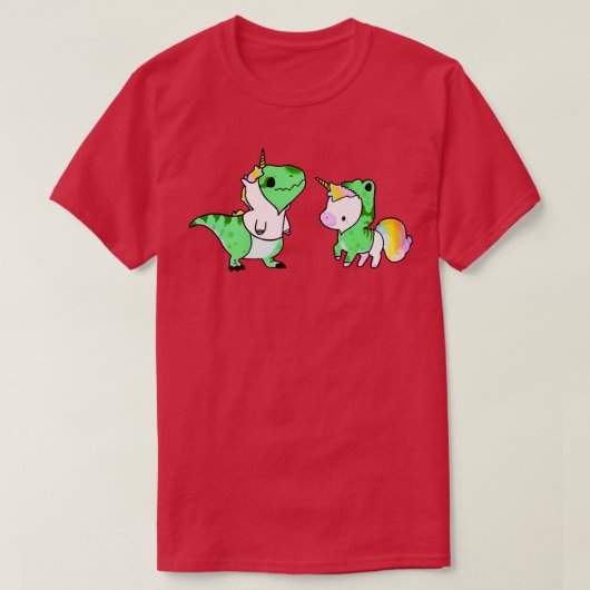 Sarus Dieren Schattige Mooie Groene Eenhoorn T-shirt (Design voorkant)