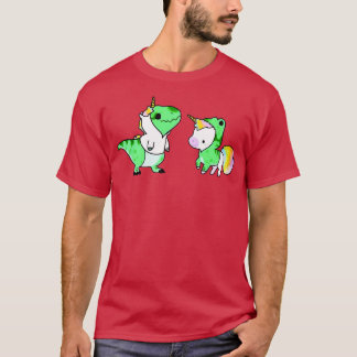 Sarus Dieren Schattige Mooie Groene Eenhoorn T-shirt