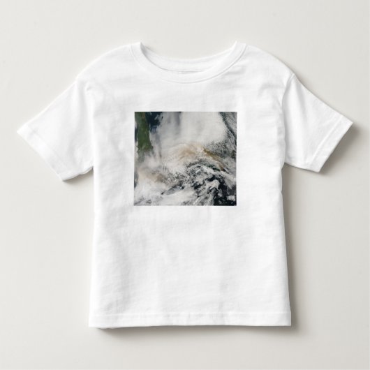Sarychev Peak blaast door het Zee van Okhotsk Kinder Shirts (Voorkant)