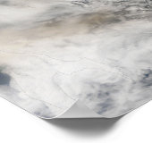 Sarychev Peak blaast door het Zee van Okhotsk Poster (Hoek)