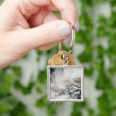 Sarychev Peak blaast door het Zee van Okhotsk Sleutelhanger (Hand)