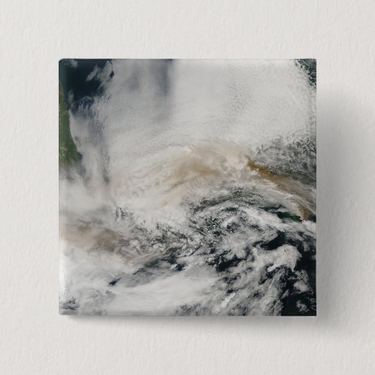 Sarychev Peak blaast door het Zee van Okhotsk Vierkante Button 5,1 Cm (Voorkant)