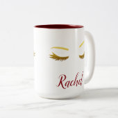 Sas en Lashes Tweekleurige Koffiemok (Voorkant rechts)