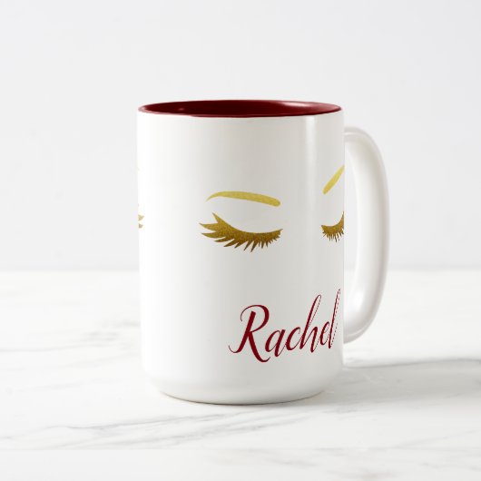 Sas en Lashes Tweekleurige Koffiemok (Voorkant rechts)