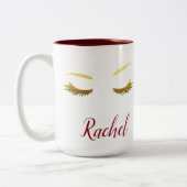 Sas en Lashes Tweekleurige Koffiemok (Links)