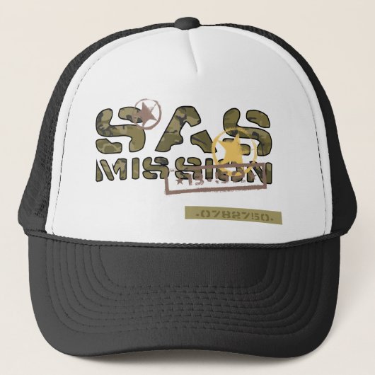 SAS-missie militaire speciale strijdkrachten Trucker Pet (Voorkant)