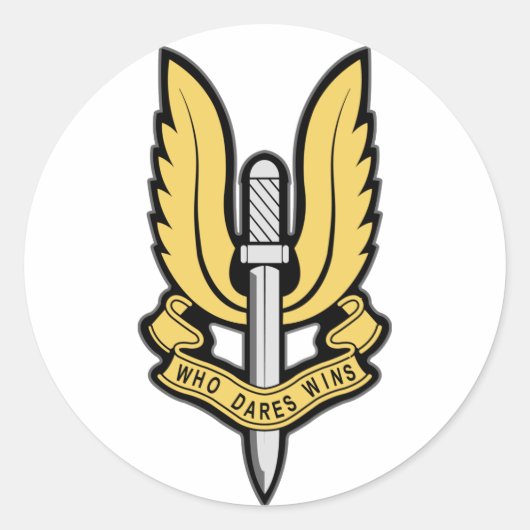 SAS-tekens Ronde Sticker (Voorkant)