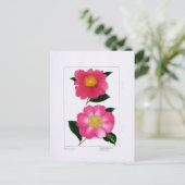 Sasanqua Plate: Asahinoumi & Godaishu Briefkaart (Staand voorkant)